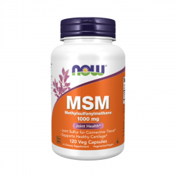 MSM Metylosulfonylometan 1000 mg Siarka Organiczna VEGE (120 kaps) Now Foods