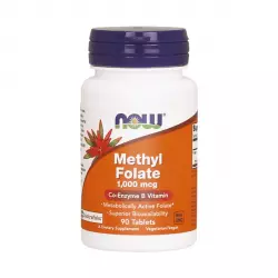 Methyl Folate Metylofolian 1000 mcg (90 tab) VEGE Now Foods