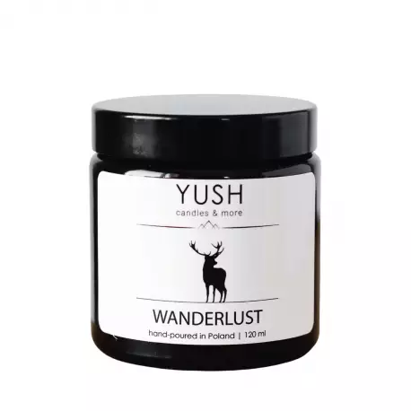 WANDERLUST Świeca Sojowa Ręcznie Robiona Wegańska 120 ml YUSH