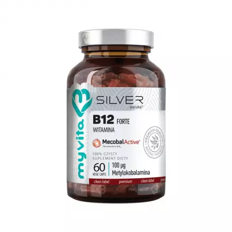 Witamina B12 100 mcg Metylokobalamina (60 kaps) Silver Myvita