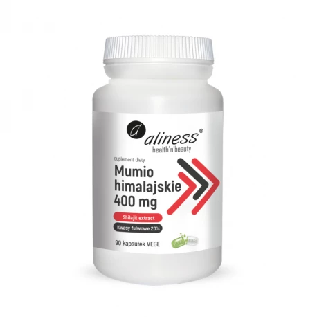 Shilajit Mumio Himalajskie 400 mg Kwas Fulwowy 20% (90 kaps) Aliness
