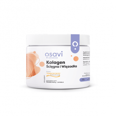 Kolagen Ścięgna i Więzadła Bioaktywne peptydy kolagenowe Miedź Mangan Proszek 150,9 g Osavi