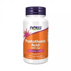 Pantothenic Acid Kwas Pantotenowy 500 mg Witamina B5 (100 kaps) VEGE Now Foods
