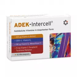 ADEK-Intercell Kompleks Witamin Rozpuszczalnych w Tłuszczach (90 kaps) Mito-Pharma