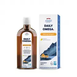 Daily Omega 1600 mg Omega-3 Nienasycone Kwasy Tłuszczowe DHA i EPA z Aromatem Cytrynowym 250 ml Osavi