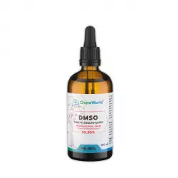 DMSO Dimetylosulfotlenek 99,99% 100 ml Szklana Butelka z pipetą ChemWorld