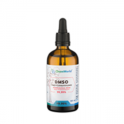 DMSO Dimetylosulfotlenek 99,99% Klasa Farmaceutyczna 100 ml Szklana Butelka z pipetą ChemWorld