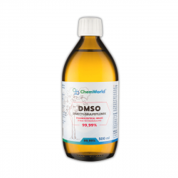 DMSO Dimetylosulfotlenek 99,99% Klasa Farmaceutyczna 500 ml Szklana Butelka ChemWorld