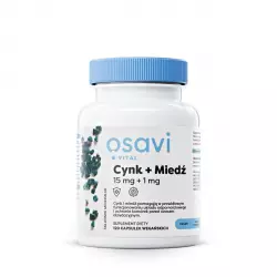 Cynk 15 mg + Miedź 1 mg Wsparcie odporności VEGE (120 kaps) Osavi