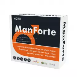 ManForte dla Mężczyzn Erekcja i Sprawność Seksualna Testosteron Męska Witalność (60 kaps) VEGE Aliness