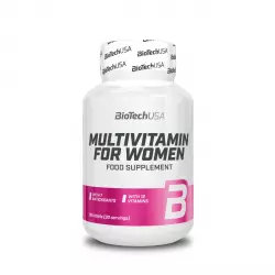 Zestaw Multiwitamin i Przeciwutleniaczy dla Kobiet MULTIVITAMIN FOR WOMEN bez laktozy (60 tab) BioTechUSA