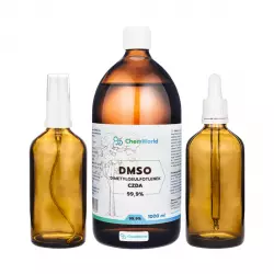 Zestaw DMSO CZDA 99,9% 1000 ml + Butelki szklane z Atomizerem i Pipetą 2x100 ml ChemWorld