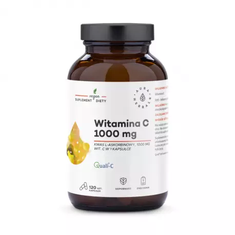Witamina C 1000 mg Quali®-C Odporność i Zmęczenie (120 kaps) VEGE Aura Herbals