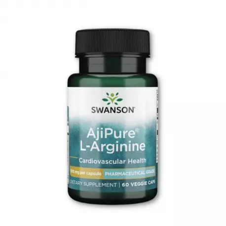 AjiPure L-Arginina 500 mg (60 kaps) Tlenek Azotu SWANSON