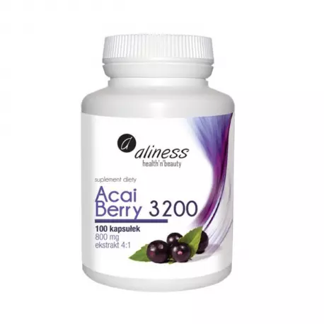 Ekstrakt z owoców Acai 3200 + Acerola + Chrom (100 kaps) Aliness