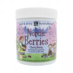 Nordic Berries Cherry Wiśniowe Multiwitaminy dla Dzieci i Dorosłych (120 żelków) Nordic Naturals