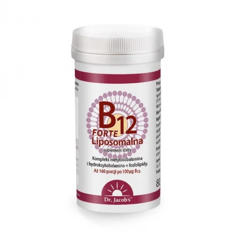 Liposomalna Witamina B12 FORTE Kompleks Metylokobalamina Proszek 100 µg 80 g Dr. Jacob's