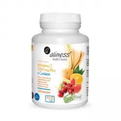 Witamina C 1000 mg z Cynkiem + Bioflawonoidy Rutyna i Acerola Wsparcie Odporności (100 kaps) VEGE Aliness