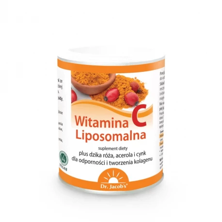 Liposomalna Witamina C 200 mg Dzika Róża Acerola Cynk Proszek 150 g Dr. Jacob's