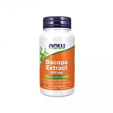Bacopa Extract 450 mg Pamięć i Koncentracja (90 kaps) Now Foods