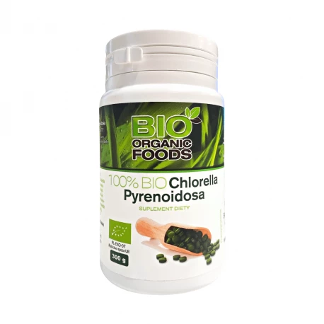 Chlorella Pyrenoidosa 100% BIO TABLETKI 300 g Bio Organic Foods
