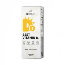 Best Vitamin D3 Witamina D3 1000 IU w Kroplach 30 ml Cholekalcyferol BestLab