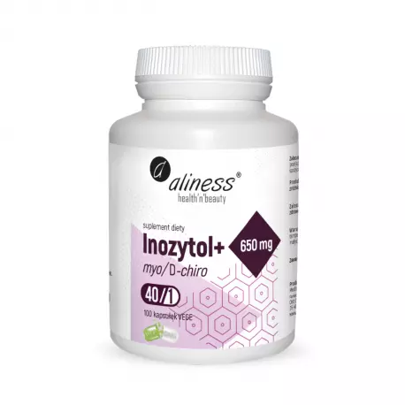 Inozytol myo/D-chiro 40/1 650 mg (100 kaps) Aliness