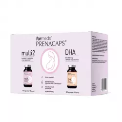 PRENACAPS Zestaw Multi 2 + DHA 2 i 3 Trymestr Ciąży (60 kaps x 2) ForMeds