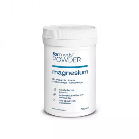 Magnesium POWDER Cytrynian Magnezu w Proszku 60 g (60 porcji) ForMeds