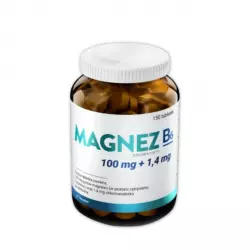 Magnez B6 (150 tab) Cytrynian Magnezu 100 mg + Chlorowodorek Pirydoksyny 1,4 mg Hauster
