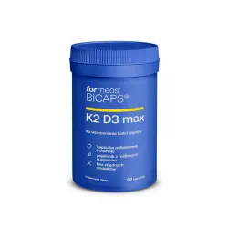 BICAPS K2 D3 MAX Witamina K2 MK-7 200 mcg + D3 4000 IU (60 kaps) ForMeds
