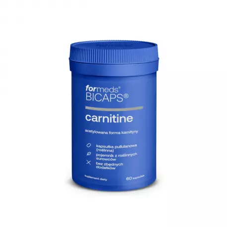 BICAPS CARNITINE N-acetyl-L-karnityna 550 mg Aminokwasy (60 kaps) ForMeds