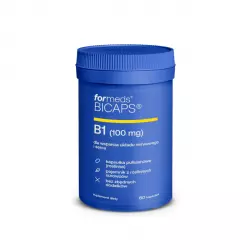 BICAPS Witamina B1 100 mg Tiamina Wsparcie Układu Nerwowego i Serca (60 kaps) ForMeds