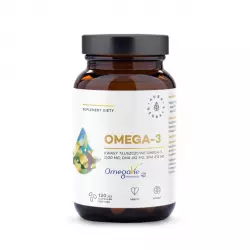 Omega-3 1200 mg Kwasy DHA 412 mg + EPA 612 mg (120 sgels) Aura Herbals