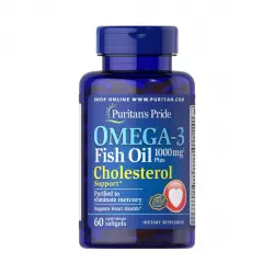 OMEGA-3 Fish Oil 1000 mg + Cholesterol Support (60 kaps) Puritan's Pride