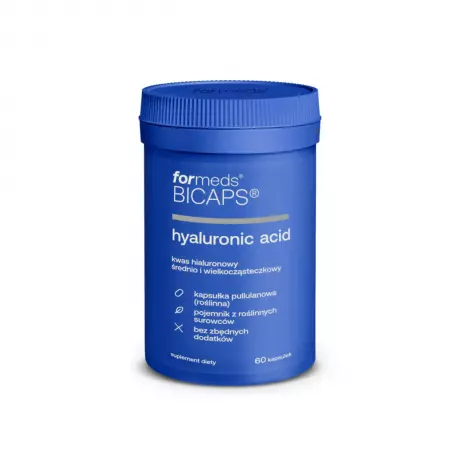 BICAPS Hyaluronic Acid Kwas Hialuronowy 200 mg (60 kaps) ForMeds