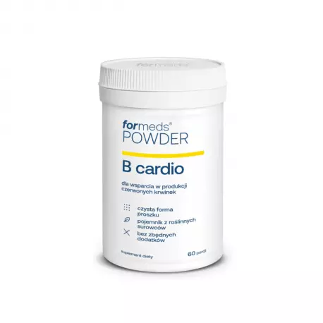 B Cardio POWDER Witamina B12 + Witamina B6  + Kwas foliowy 39,7 g ForMeds