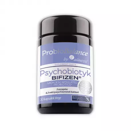 Psychobiotyk BIFIZEN ProbioBalance 6,5 mld Wsparcie Zdrowia Psychicznego (30 kaps) Aliness