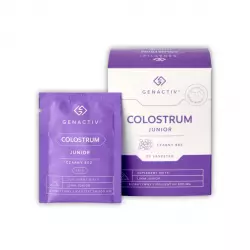 Colostrum Bovinum Junior Bioaktywny Liofilizat 2h 800 mg z Czarnym Bzem Wsparcie Odporności (30 saszetek) Genactiv