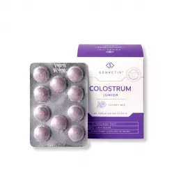 Colostrum Bovinum Junior Bioaktywny Liofilizat 2h 100 mg z Czarnym Bzem Wsparcie Odporności 60 tabletek do ssania Genactiv