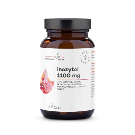 Inozytol 1100 mg Myo-Inositol (60 kaps) Aura Herbals