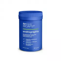 BICAPS ANDROGRAPHIS 30 mg Andrografolidów z Ekstraktu Brodziuszki Wiechowatej (60 kaps) ForMeds