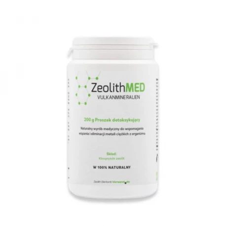 Zeolith MED Minerały Wulkaniczne Czysty Zeolit w Proszku 200 g Mikronizowany Aktywowany 27 Mikronów (Wyrób Medyczny) ZeoBent