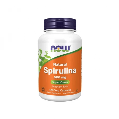 Spirulina 500 mg Naturalna Super Green (120 kaps) Now Foods