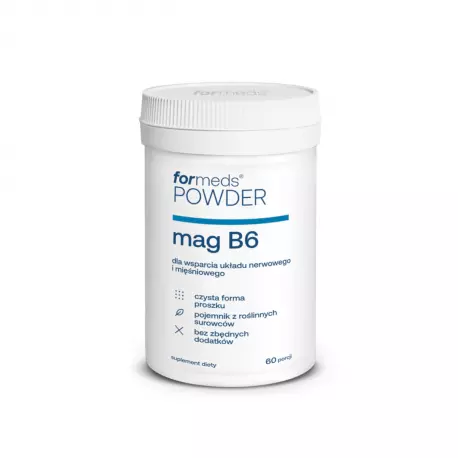 MAG B6 POWDER Cytrynian Magnezu + Witamina B6 Proszek 55,8 g ForMeds