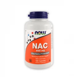 NAC N-acetyl Cysteina 600 mg + Selen (100 kaps) Now Foods