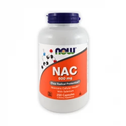 NAC N-acetyl Cysteina 600 mg + Selen (250 kaps) Now Foods