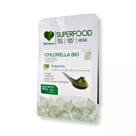 Chlorella Bio SuperFood Proszek 200 g BeOrganic