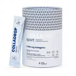 Colladrop SPORT Hydrolizowany Kolagen Morski 5000 mg Typu I i III - Mango i Marakuja (30 sasz) Aura Herbals