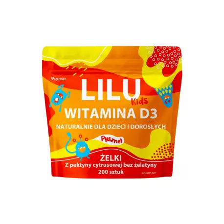 LILU Kids WITAMINA D3 Naturalne Żelki dla dzieci i dorosłych (200 szt) MyVita